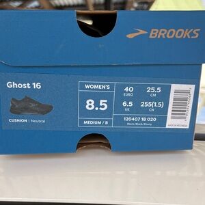 Brooks Ghost 16 Women's Shoes - Black and Blue